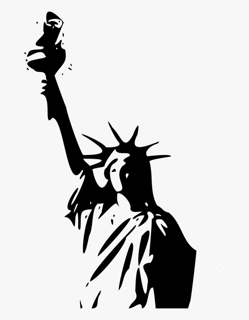 Statue-2153325 - Silhouette Transparent Statue Of Liberty, HD Png Download