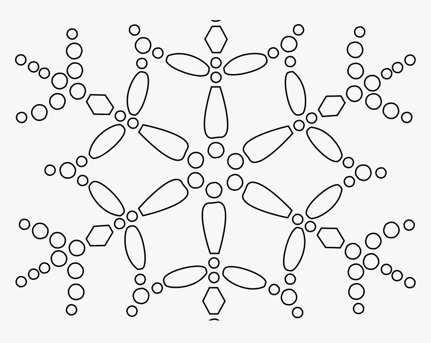 Transparent Snow Icon Png - Clip Art Free Black And White Snowflakes, Png Download