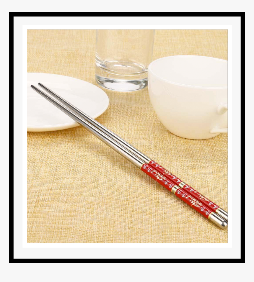 Japanese Steel Chopsticks Pair - Chopsticks, HD Png Download