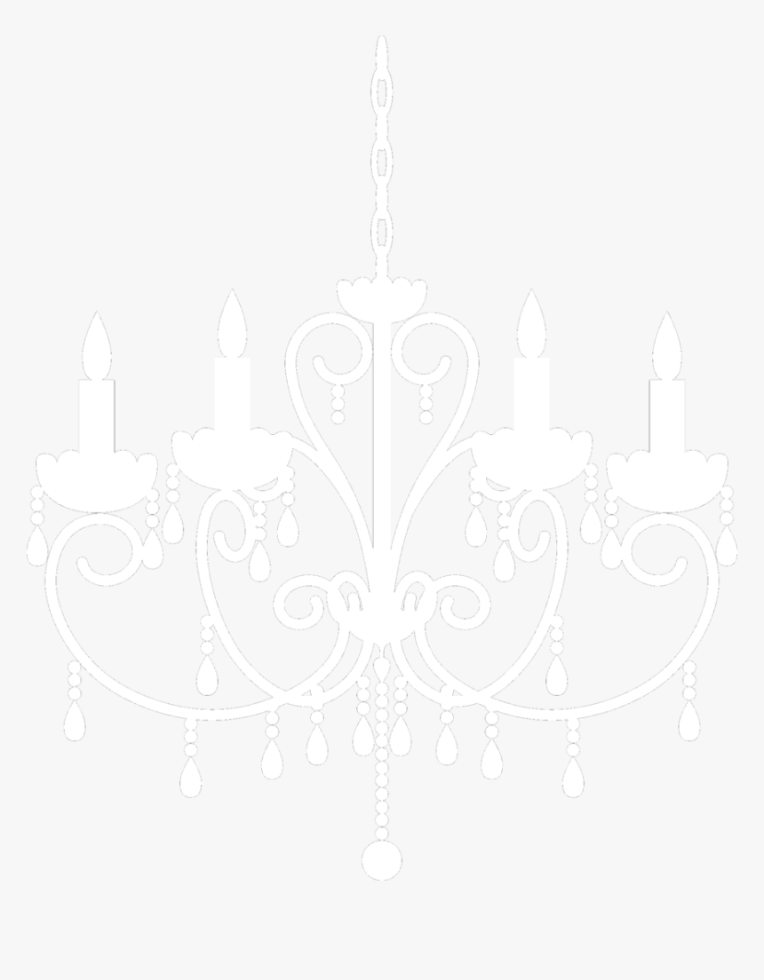 Chandelier White Blk Background - Chandelier Fondant, HD Png Download