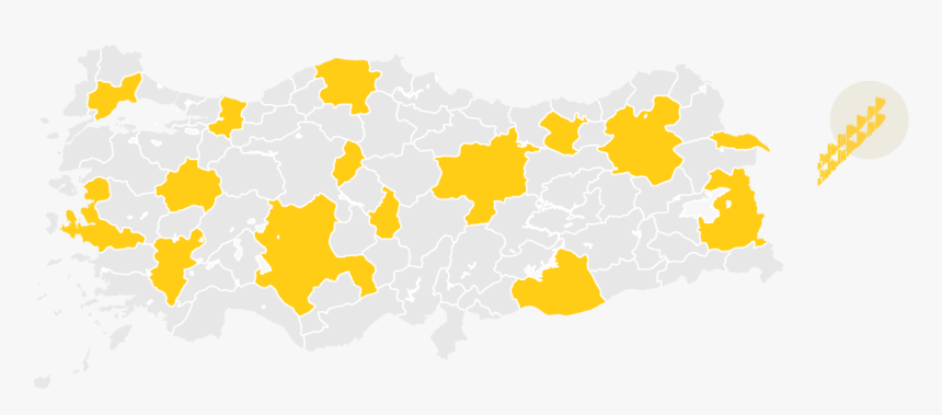 Region Map Of Turkey With Yatsik Rug Regions Highlighted - Kırmızı Et Üreticileri Birliği, HD Png Download