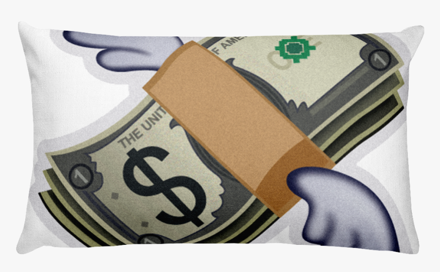 Emoji Bed Pillow Money With Wings Just Emoji Png Emoji - Flying Money Emoji Png, Transparent Png