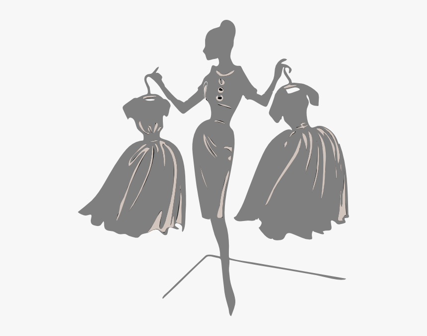 Gray Bride With Dresses Svg Clip Arts - Transparent Fashion Clip Art, HD Png Download