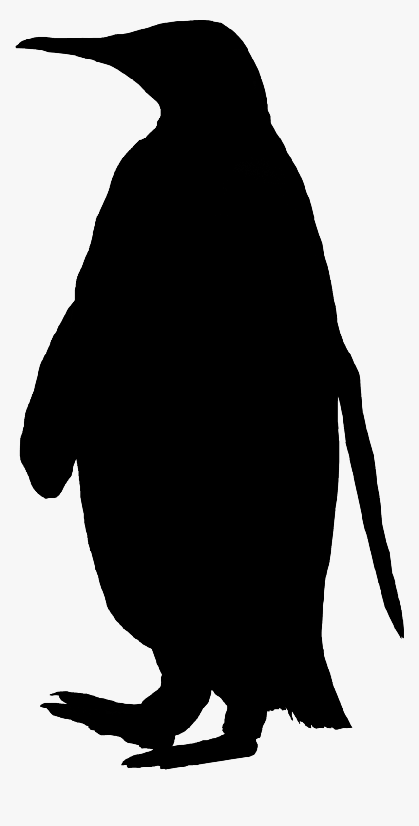 Penguin Clip Art Fauna Silhouette Beak - Emperor Penguin Silhouette, HD Png Download