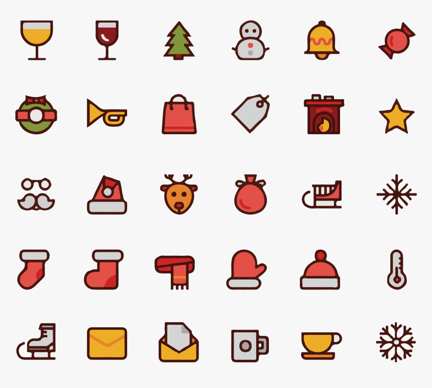 Christmas Icons Free Png, Transparent Png