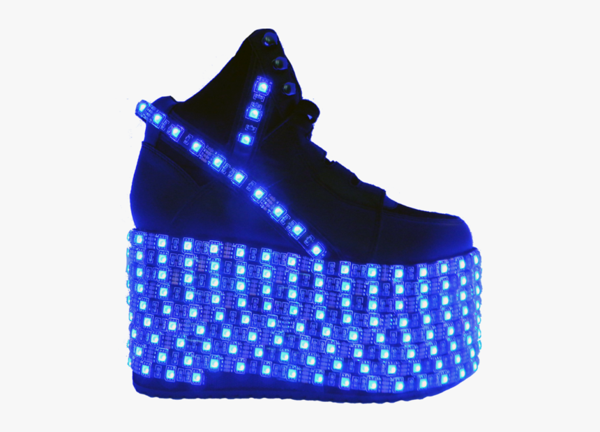 Rave Lights Png - Platform Light Up High Top Shoes, Transparent Png