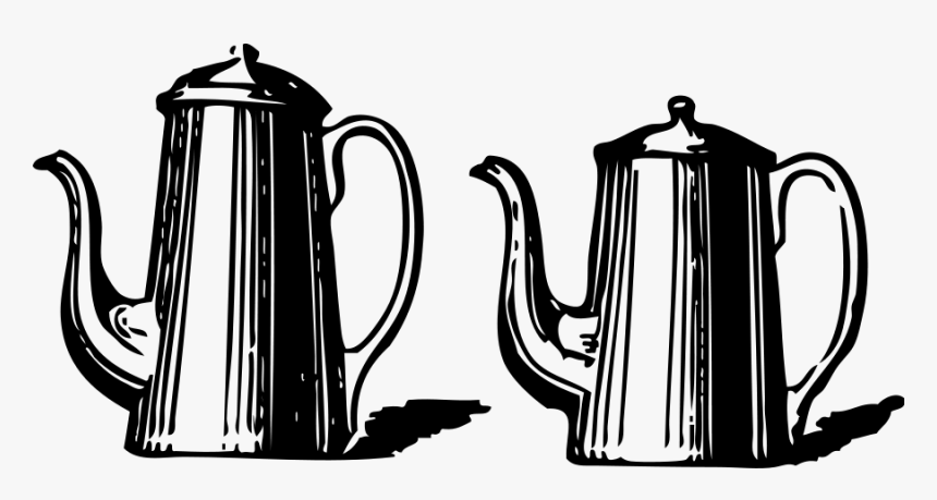 Two Coffee Pots Svg Clip Arts - Tall Coffee Pot Clipart, HD Png Download