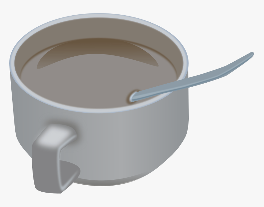 Coffee & Coffee Cup - Spoon In A Cup Clipart, HD Png Download