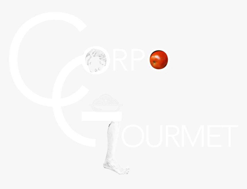 Logo Corpo Gourmet Blanco Con Plato Y Manzana - Graphic Design, HD Png Download