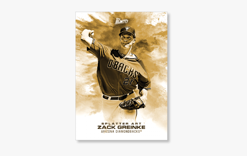 Zack Greinke 2017 Topps Bunt Baseball Splatter Art - Poster, HD Png Download