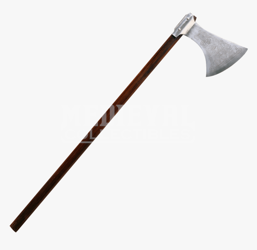 Viking Ax Transparent Image - Two Handed Medieval Axe, HD Png Download
