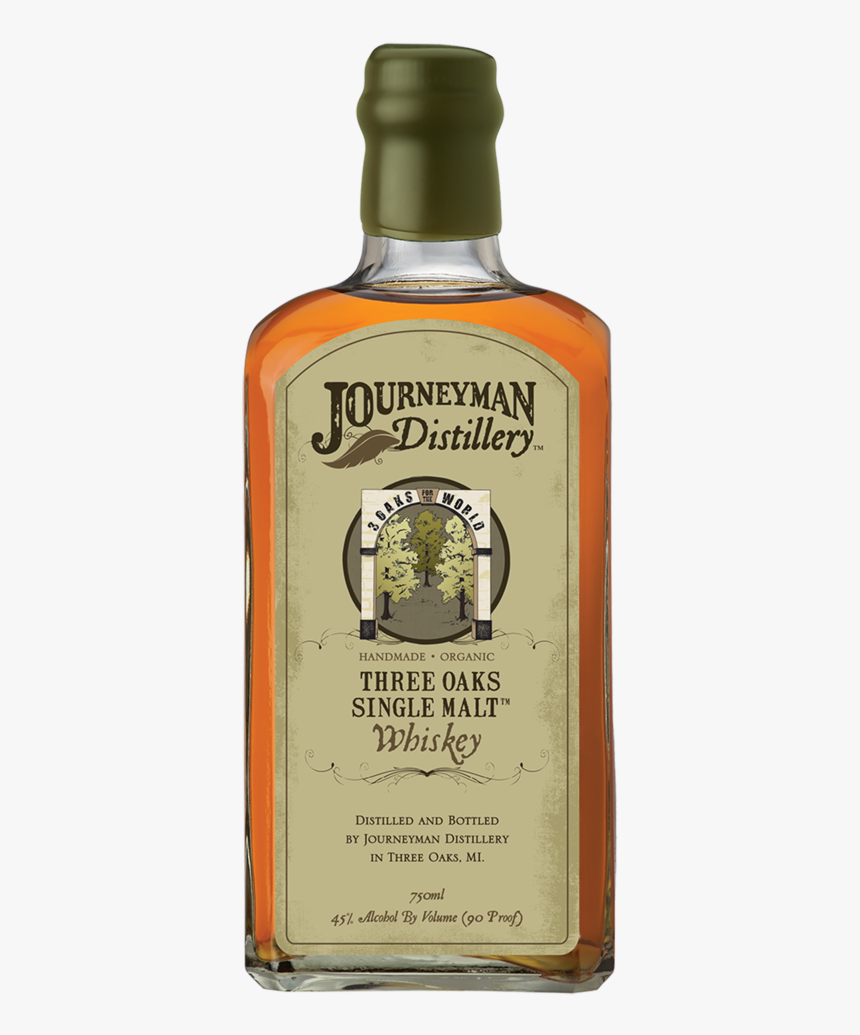 3oaks Single Malt - Journeyman Distillery Whiskey Featherbone Bourbon, HD Png Download