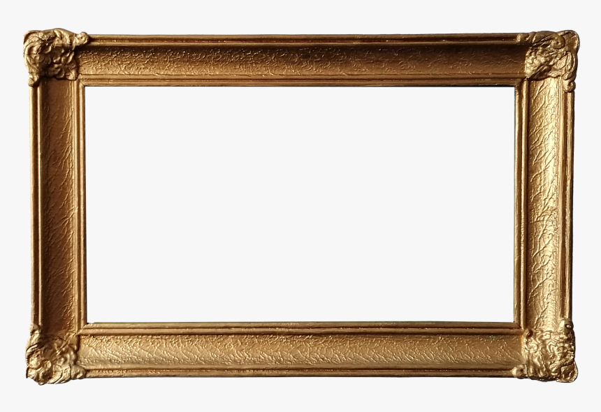 Gold Picture Frame 3 - Marco De Madera Antiguo, HD Png Download