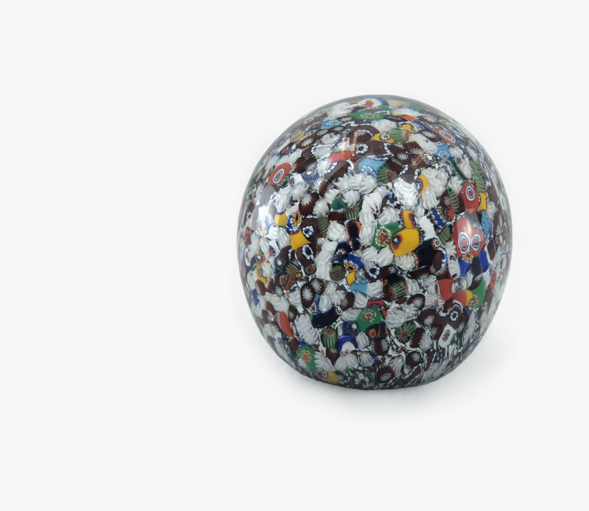 Vintage Gentile Art Glass Paperweight Millefiori - Sphere, HD Png Download