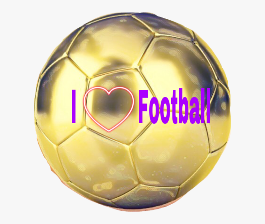 #pelota#football#pacion - Gold Soccer Ball Png, Transparent Png