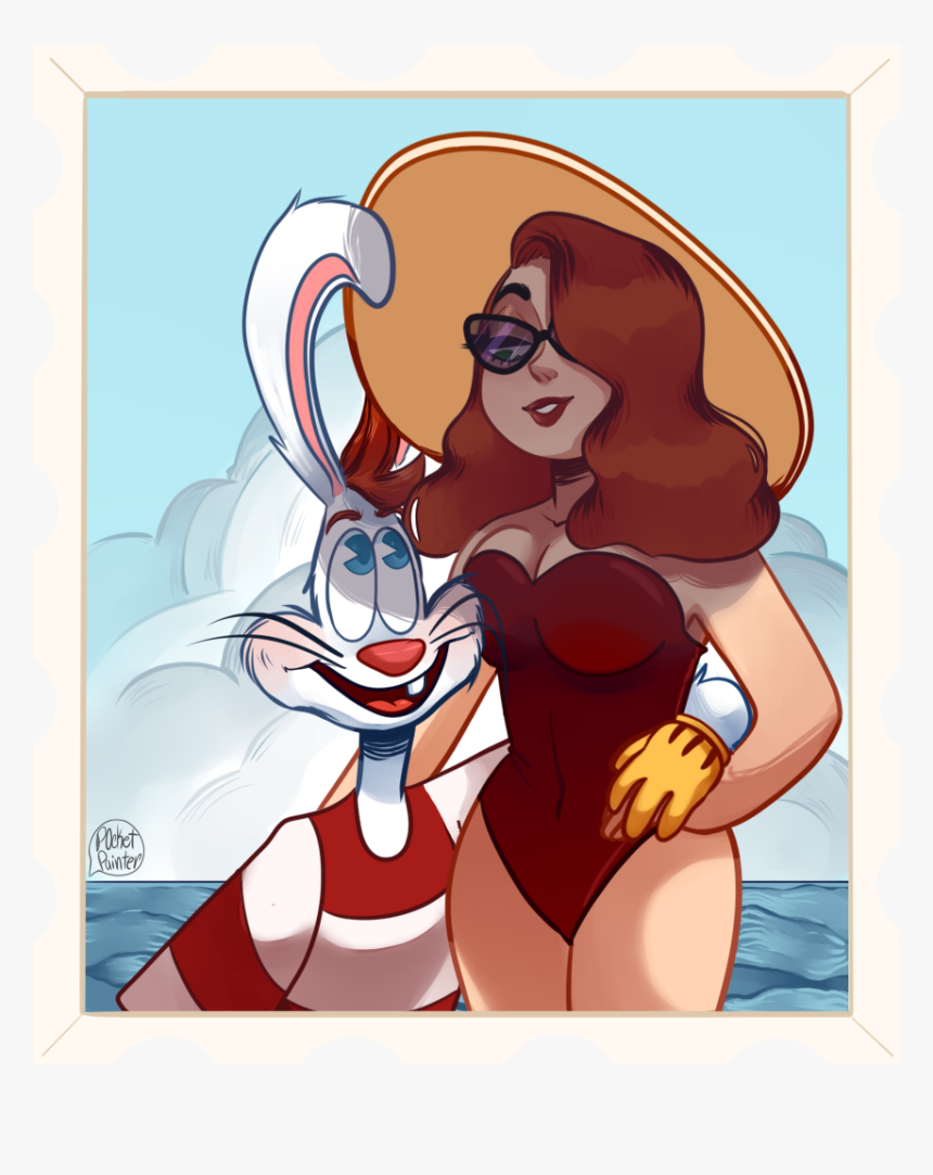 Wanted To Draw Everyone’s Favorite Power Couple In - Jessica Roger Rabbit Beach, HD Png Download