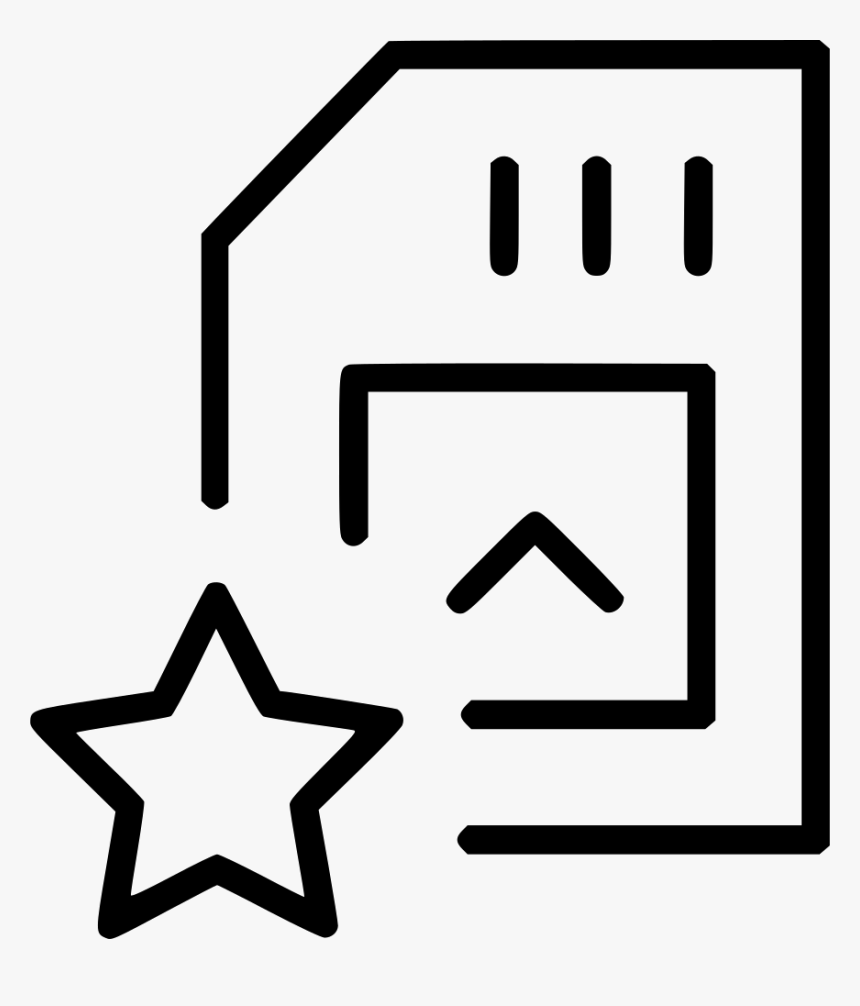 Bookmark Favourite Sd Card - Stars Outline Transparent Back, HD Png Download