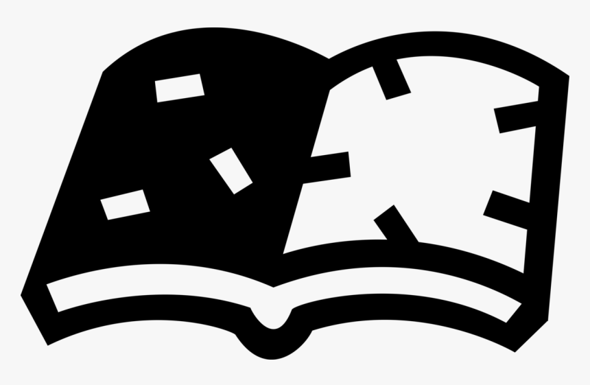Vector Illustration Of Open Book Printed Work Of Literature, HD Png Download