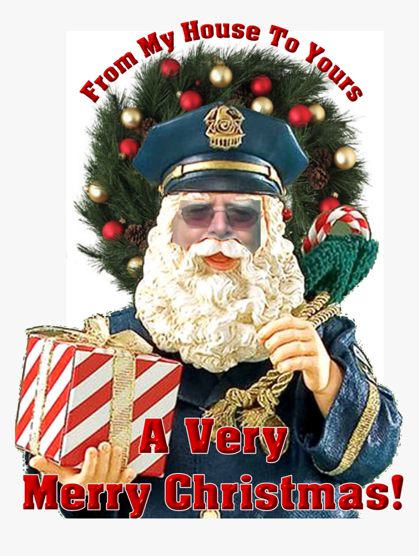 Police Santa Claus Figurine, HD Png Download