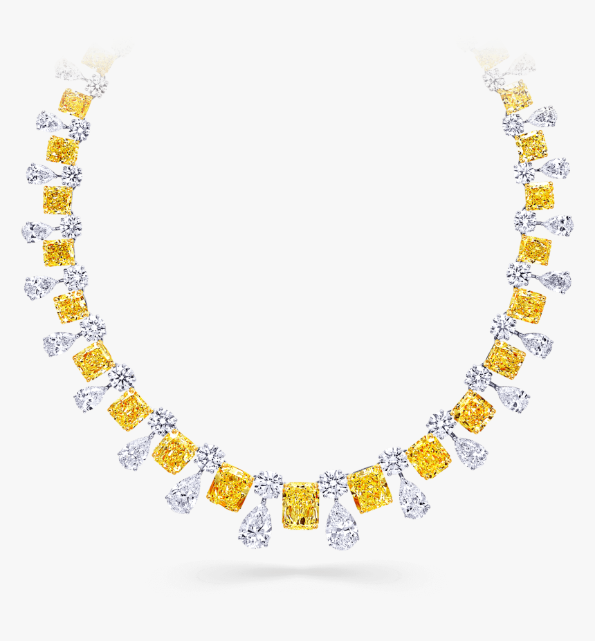 White Diamond Shape Png - Graff Yellow Diamond Necklace, Transparent Png