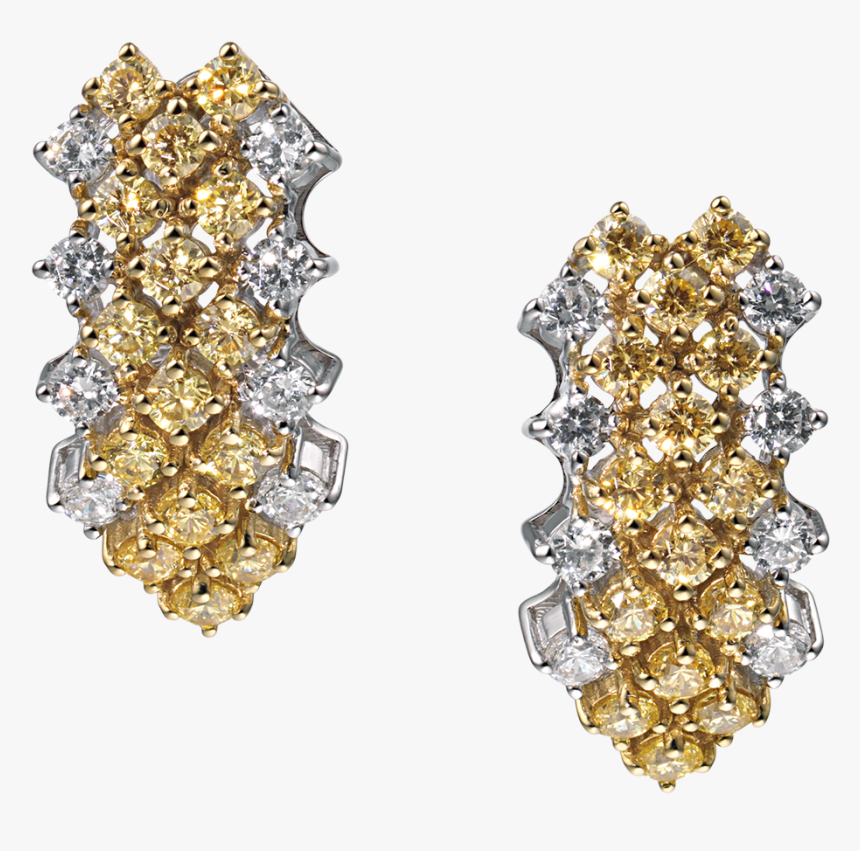 Josephine Yellow Diamond Earrings - Earrings, HD Png Download