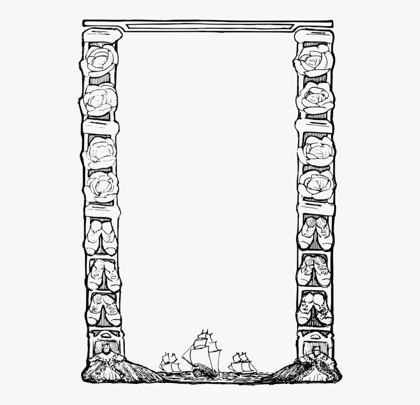 Picture Frame,line Art,rectangle - Illustration, HD Png Download