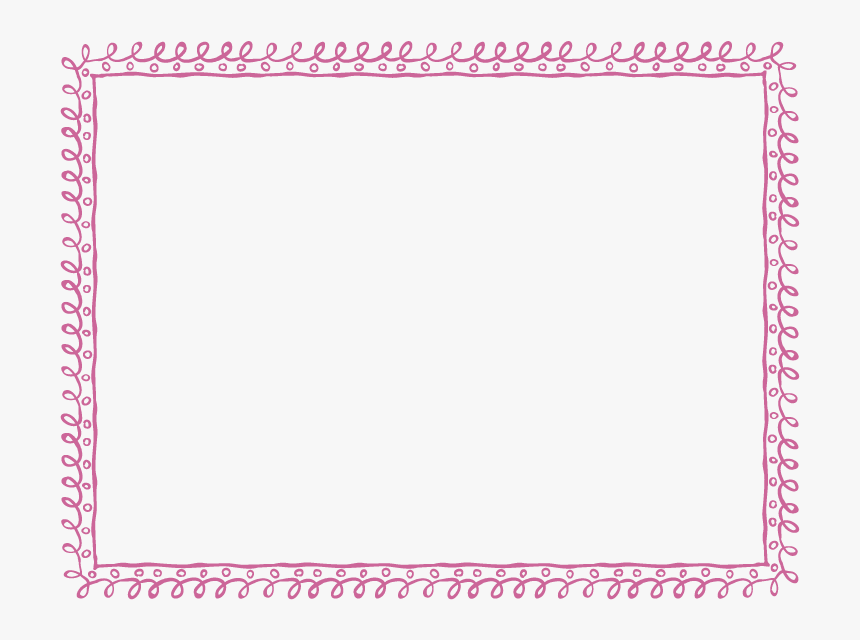 Dusty Rose Full Sheet Doodle Border - Certificate White Background Design, HD Png Download