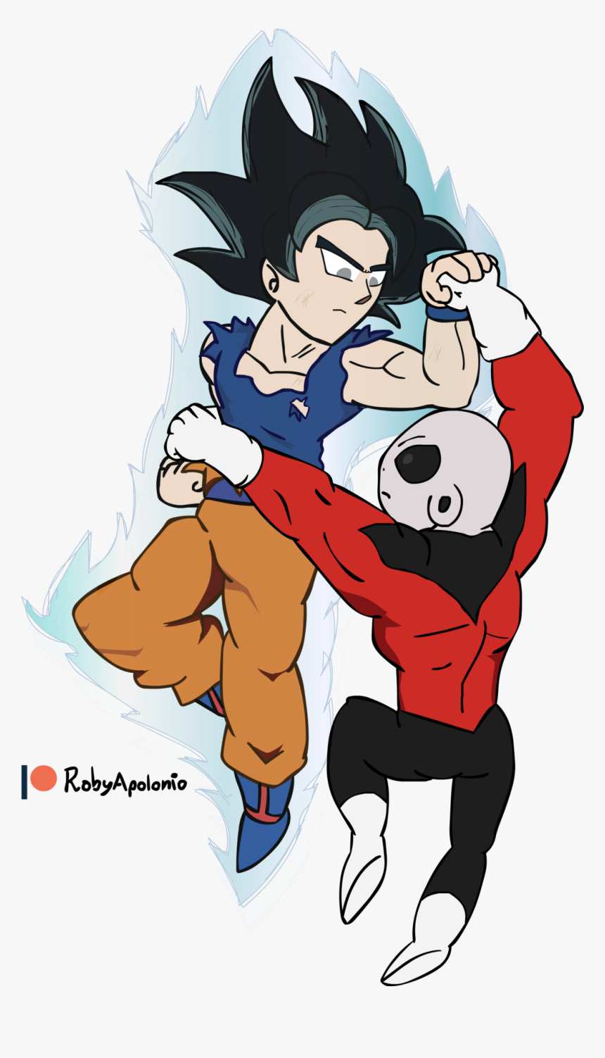 Goku Instinct Vs Jiren By Robyapolonio On - Cartoon, HD Png Download
