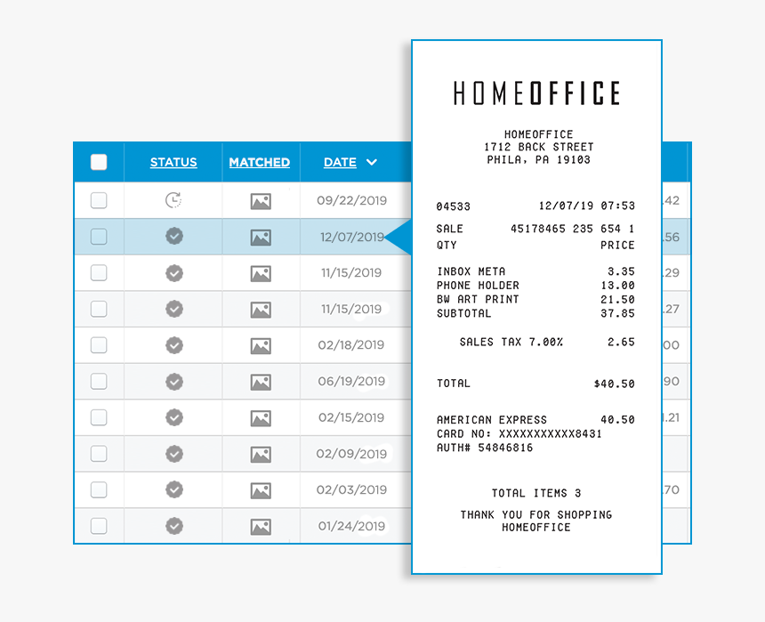 Receipt Matching - Uk New Receipt 2019 Invoice, HD Png Download