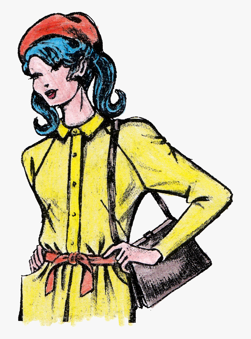 Pop Art Woman Drawing 1, HD Png Download