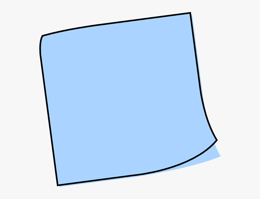 Light Blue Sticky Note Svg Clip Arts Blue Post It Note Clipart, HD