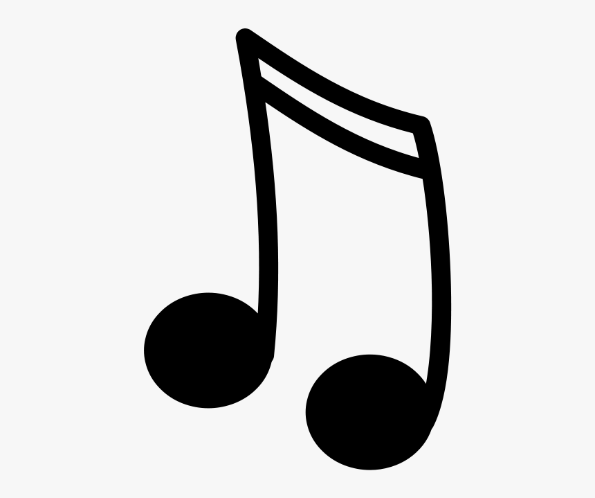 Two Sixteeth Notes - Music Note Clipart Black And White, HD Png Download