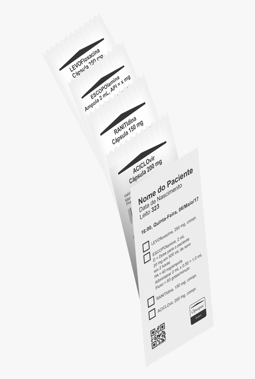 Unitarizadora De Medicamentos Opuspac Codigo De Barra, HD Png Download