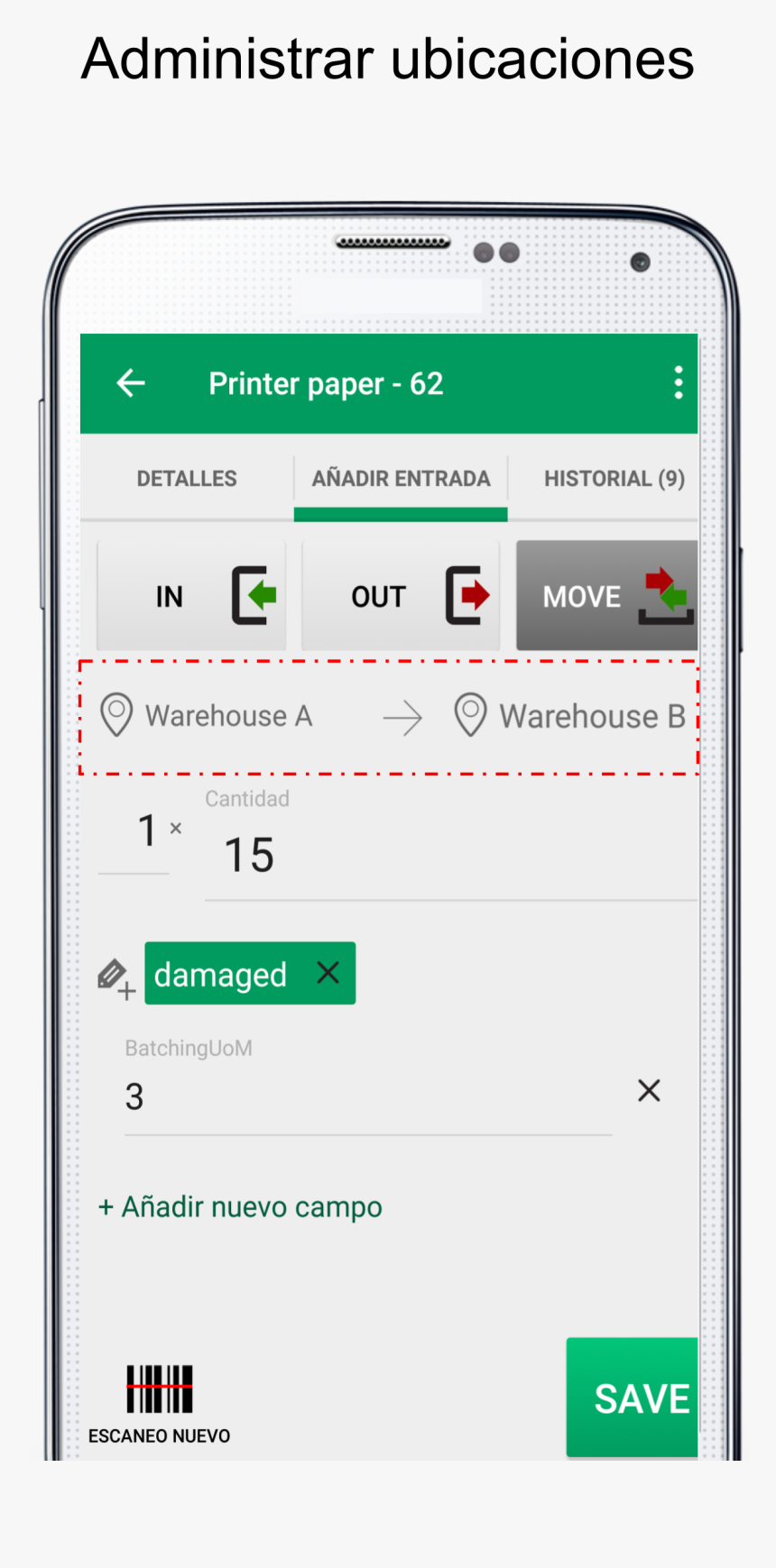 Gestión De Ubicaciones - App Inventory Management Phone, HD Png Download