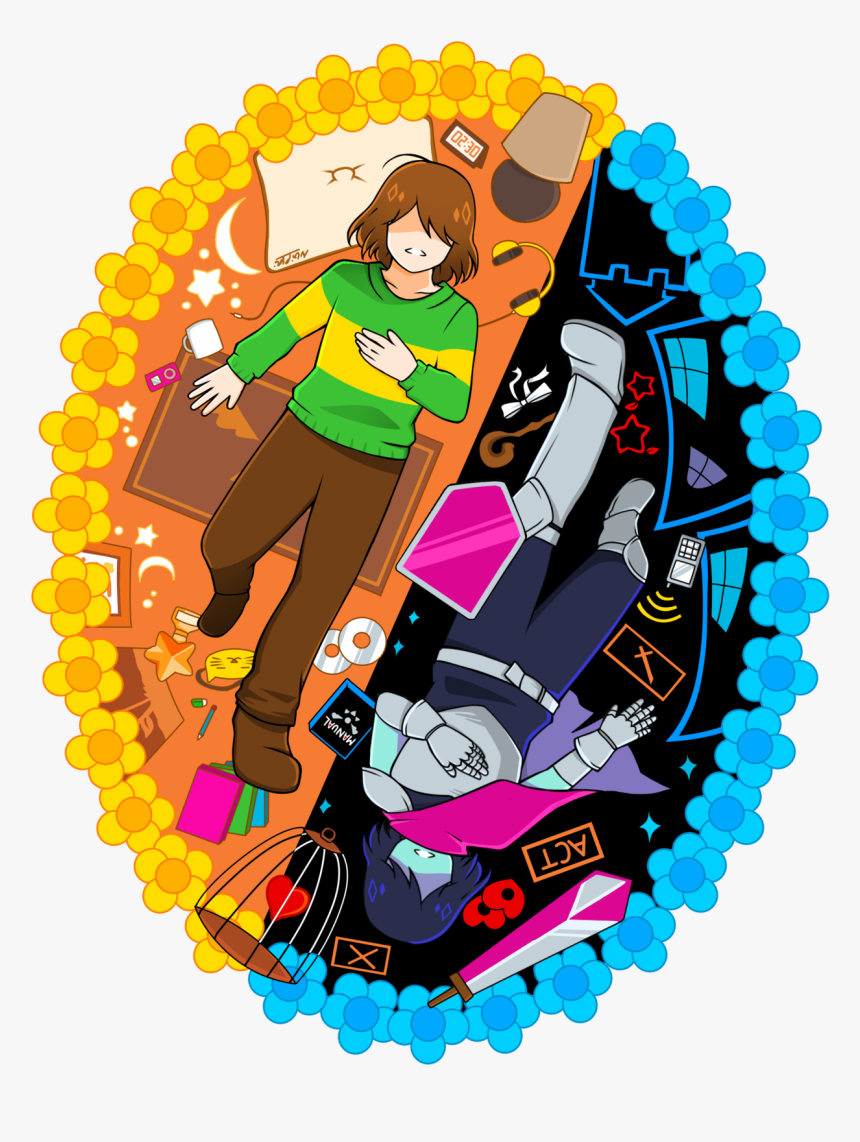 Rainbowclashart Dark Colors Rainbow Space Trippy Png - Cartoon, Transparent Png