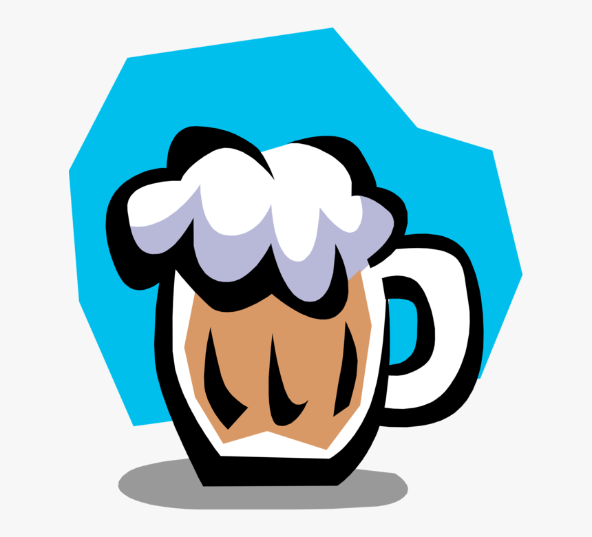 Vector Illustration Of Mug Of Cold Draft Beer With, HD Png Download