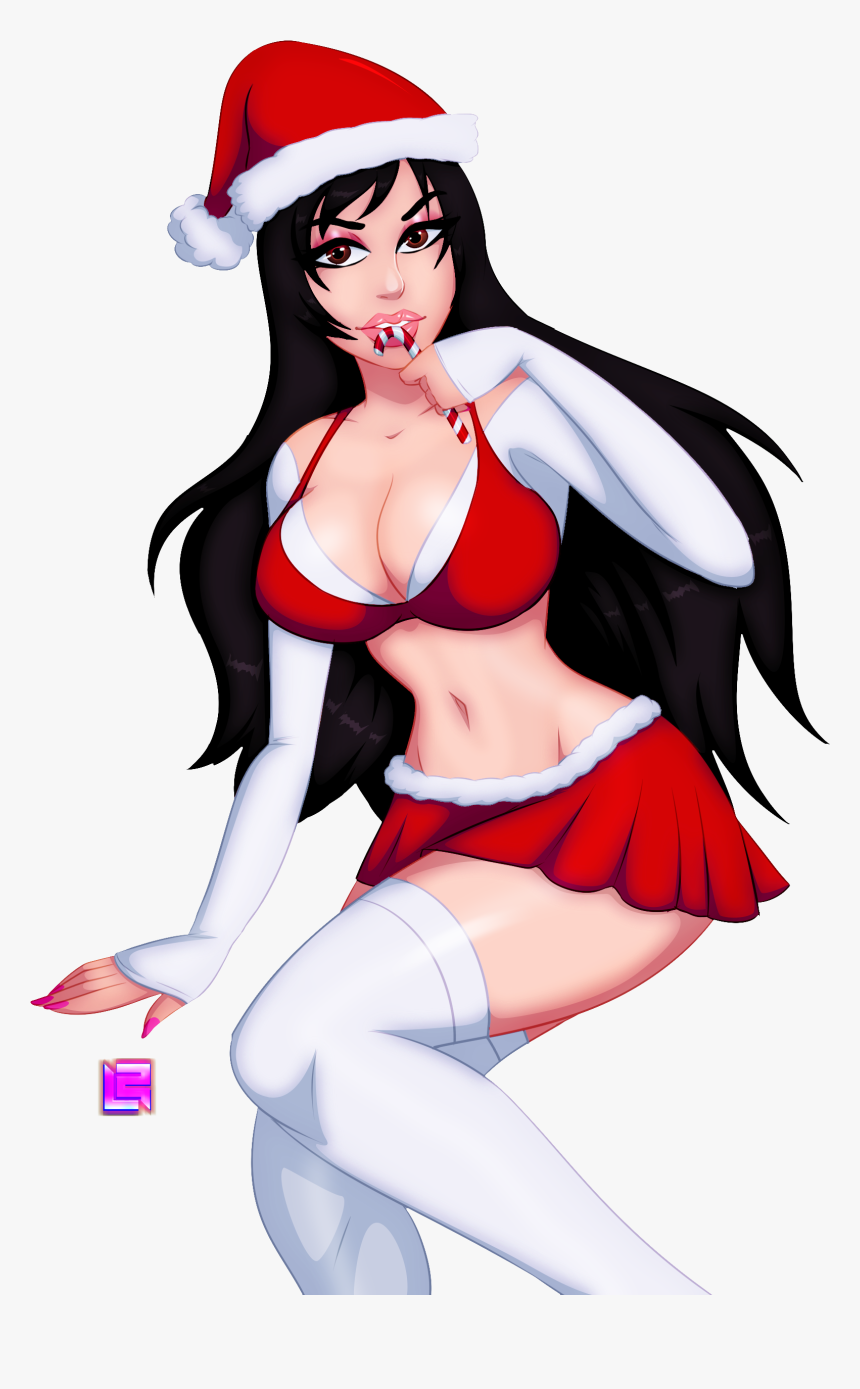 Olives Pinup - Christmas Lingerie Pin Up Toon, HD Png Download