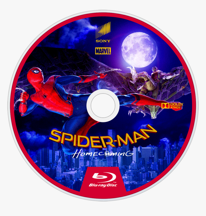 Homecoming Bluray Disc Image - Spider Man Regreso A Casa Bluray, HD Png Download