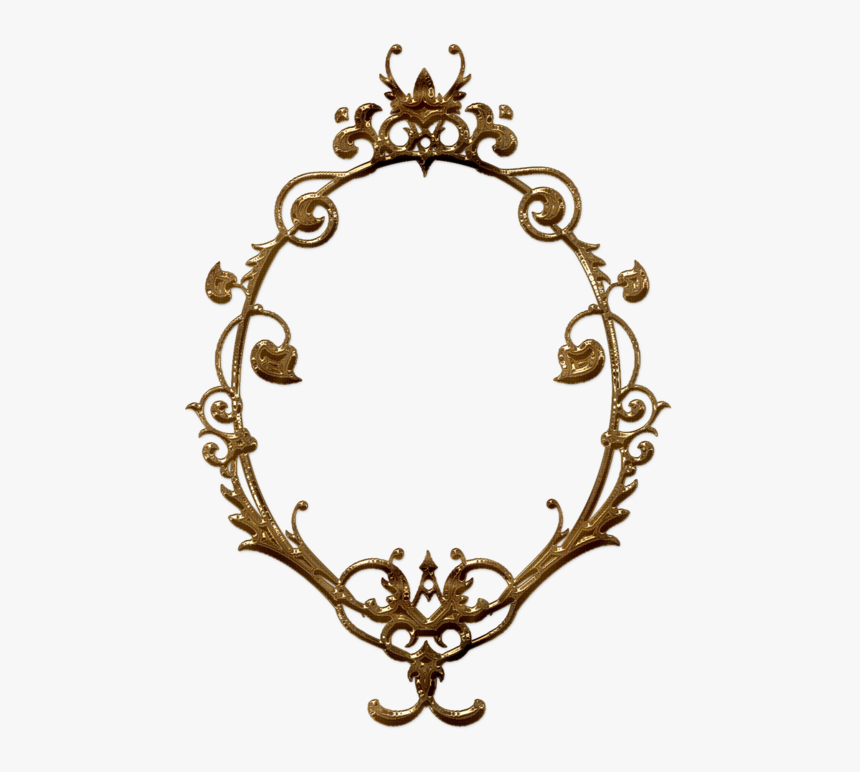 Alice S Adventures In Wonderland White Rabbit Silhouette - Art Nouveau Oval Frame, HD Png Download