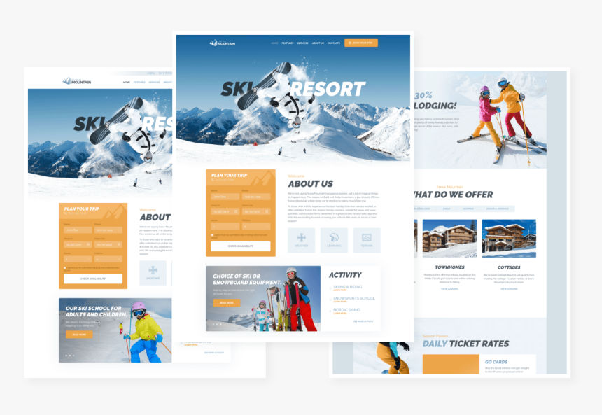 Snow Mountain - Skier Stops, HD Png Download