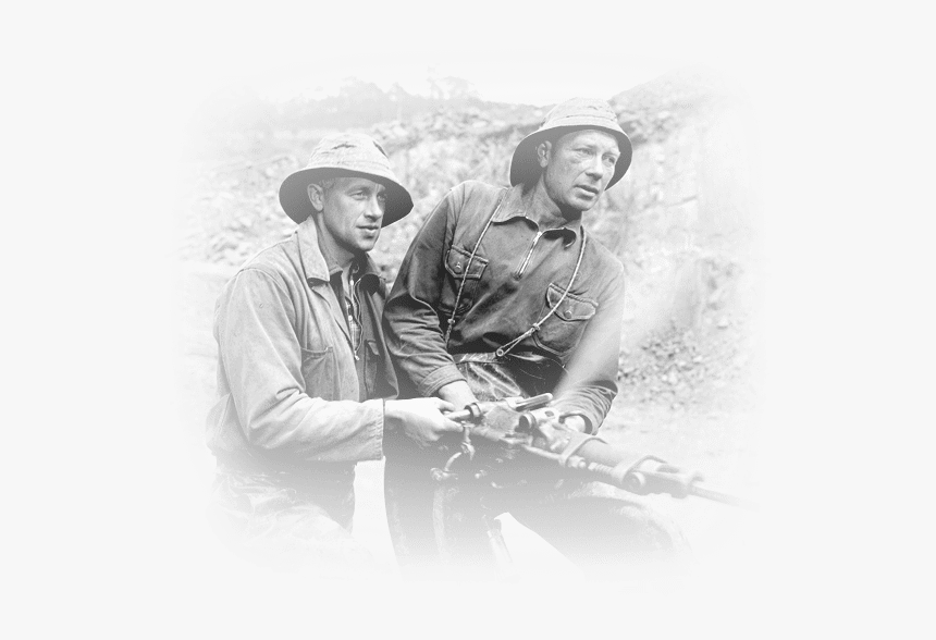 Angell Olsen And His Mate Anton Pedersen Drill Holes - Monochrome, HD Png Download