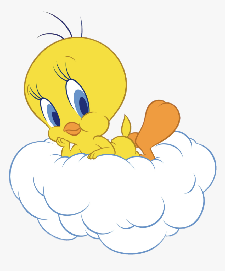 Tweety Pie On A Cloud - Tweety Bird Png, Transparent Png