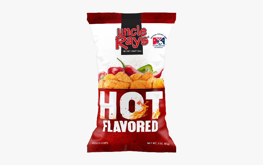 Uncle Rays Hot Flavoured Potato Chips - Convenience Food, HD Png Download