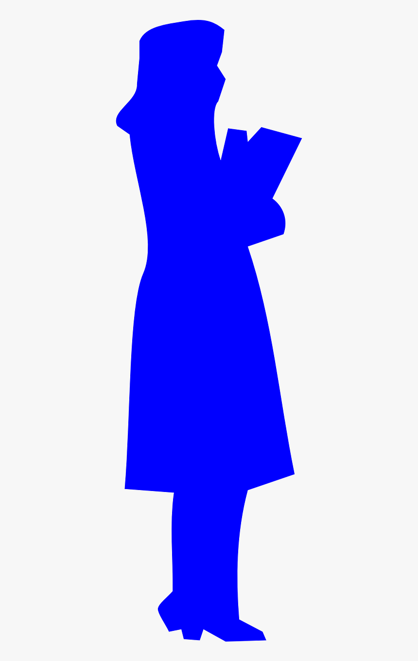 Silueta De Una Mujer Con Libro, HD Png Download