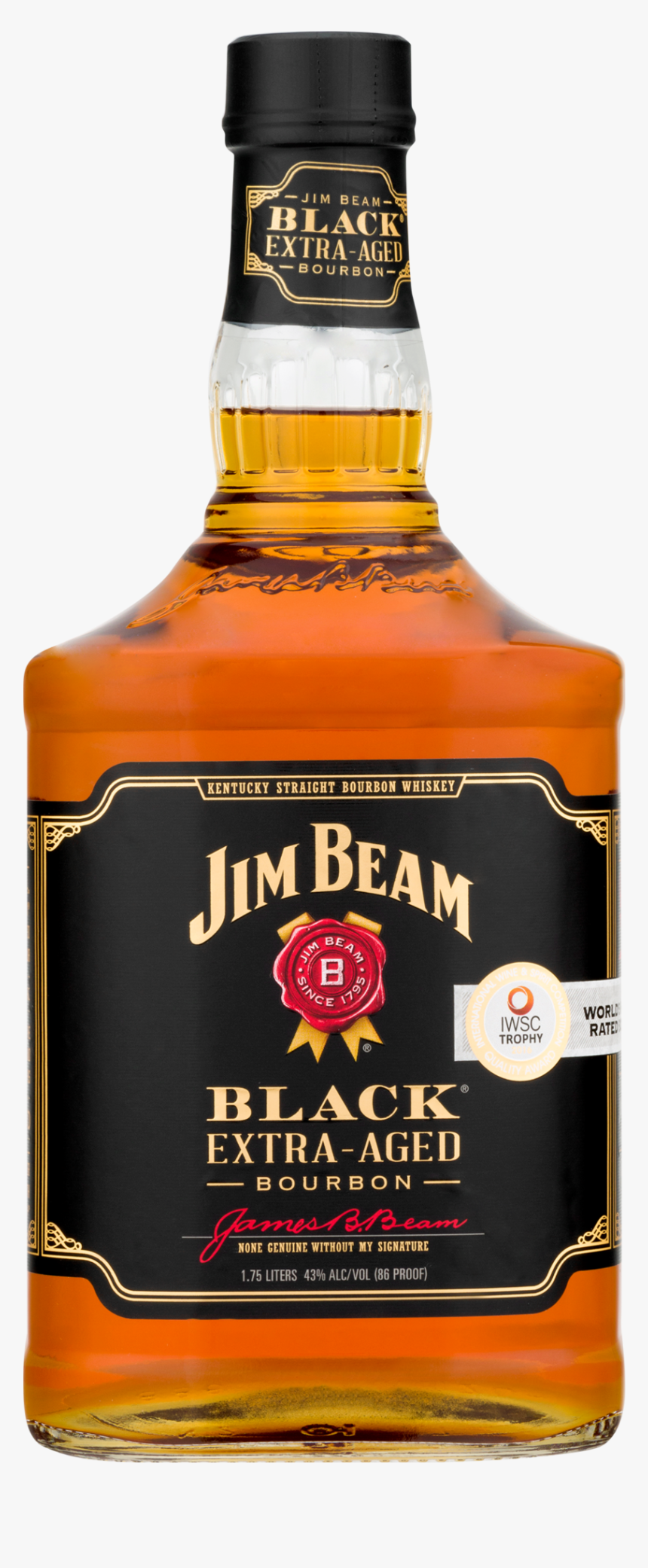 Jim Beam Png - Jim Beam Black Extra Aged Bourbon, Transparent Png