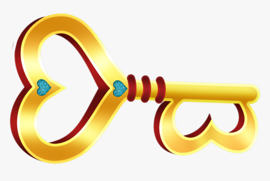 #mq #gold #heart #key #keys - Earrings, HD Png Download