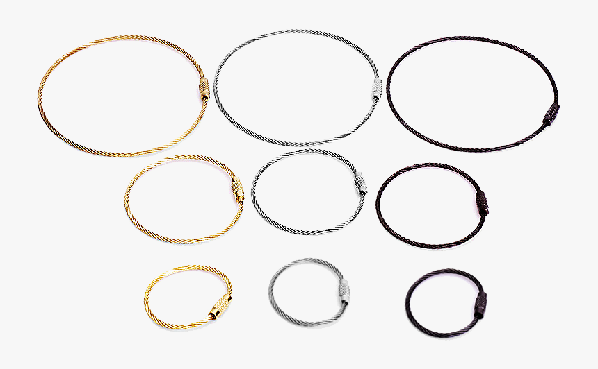 Musri Wire Circle Keychain Wire Rope Stainless Steel - Circle, HD Png Download