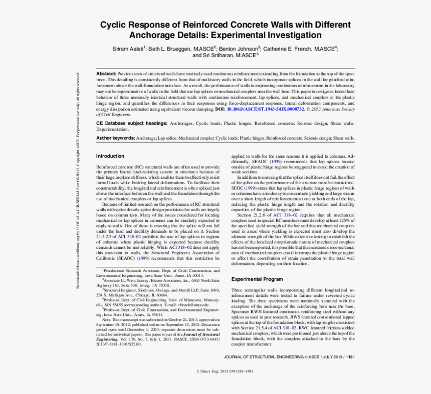 Cyclic Response Of Reinforced Concrete Walls With Different - Folio Seventeen From Burchard Of Sion's De Locis Ac, HD Png Download
