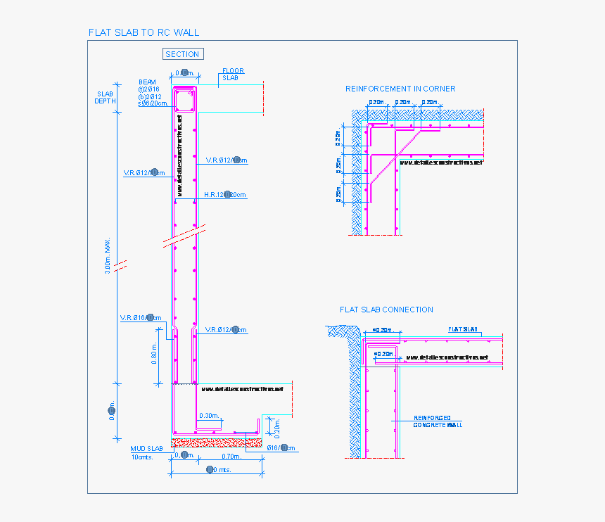 Basement Wall Rc Detail, HD Png Download