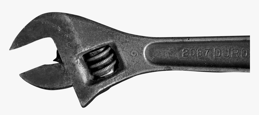 Silver Spanner Transparent - Adjustable Spanner, HD Png Download